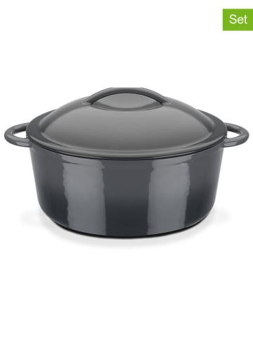 GSW 2-delige set: pan met deksel "Grey Shadow" grijs - Ø 24 cm