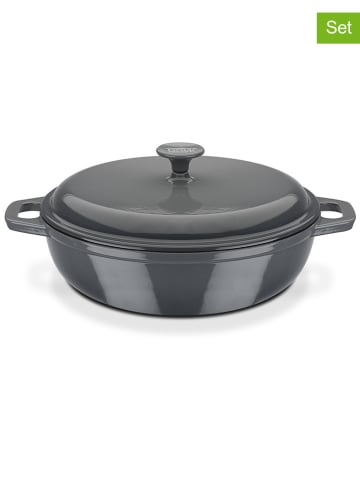 GSW 2tlg. Set: Schmortopf ''Grey Shadow'' in Grau - Ø 30 cm