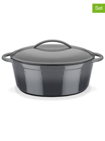 GSW 2tlg. Set: Bräter ''Grey Shadow'' in Grau - (L)33 x (B)25 cm