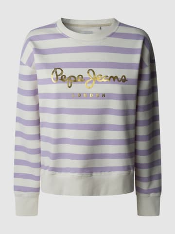 Pepe Jeans Sweatshirt "Anna" wit/paars