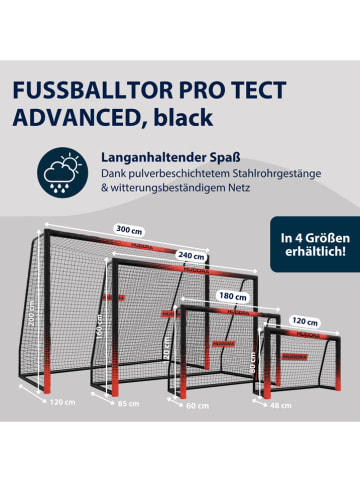 Hudora Fußballtor "Pro Tect 300 Advanced" in Schwarz - ab 6 Jahren