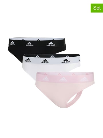 adidas 3-delige set: strings zwart/wit/lichtroze