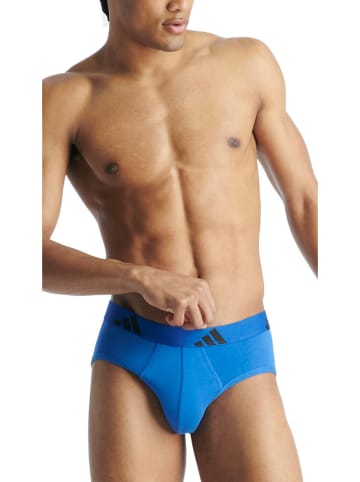 adidas 3er-Set: Slips in Dunkelblau/ Khaki/ Blau