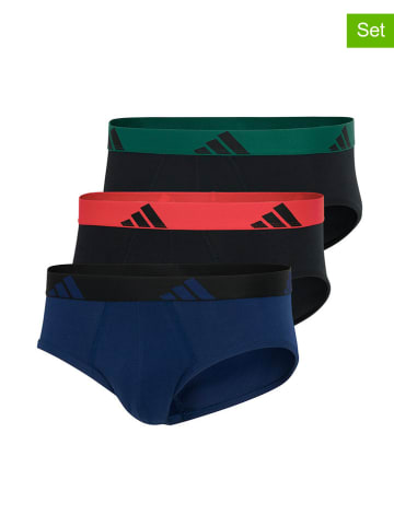adidas 3er-Set: Slips in Dunkelblau/ Schwarz