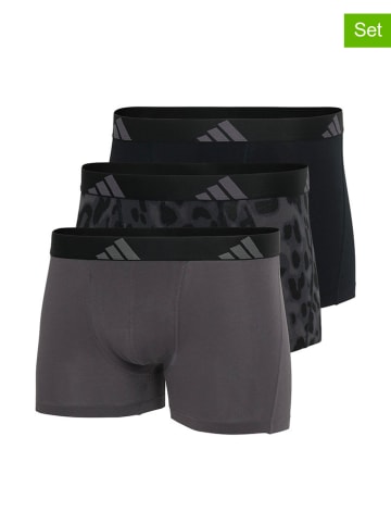 adidas 3er-Set: Boxershorts in Anthrazit/ Schwarz