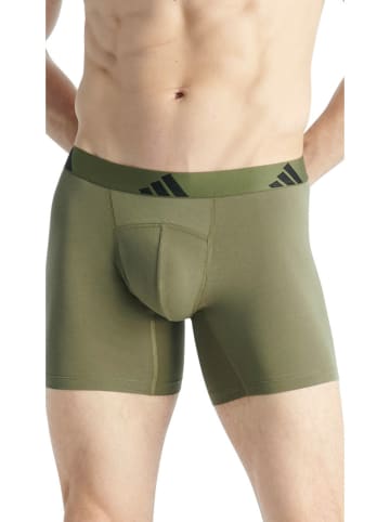 adidas 2er-Set: Boxershorts in Khaki/ Schwarz