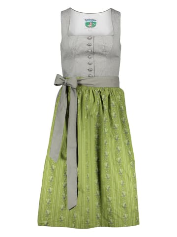 Turi Landhaus Dirndl in Grau/ Grün
