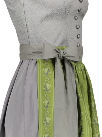 Turi Landhaus Dirndl in Grau/ Grün