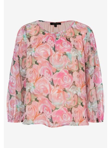 More & More Blouse lichtroze/groen/crème