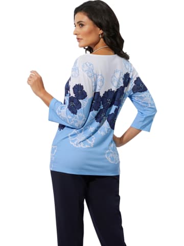 WITT WEIDEN Bluse in Weiß/ Hellblau/ Dunkelblau
