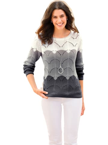 WITT WEIDEN Pullover in Weiß/ Grau/ Anthrazit