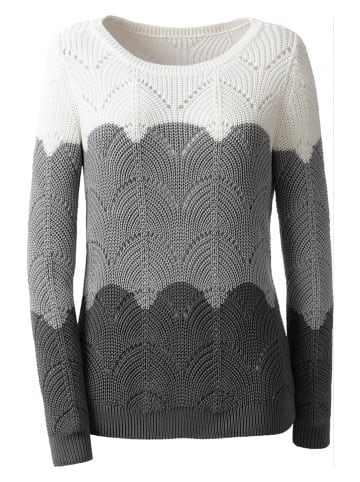 WITT WEIDEN Pullover in Weiß/ Grau/ Anthrazit