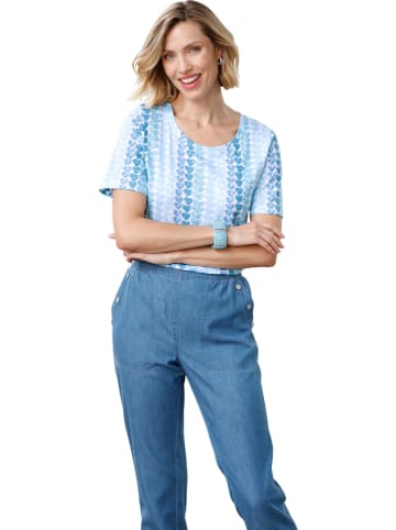 WITT WEIDEN Shirt in Hellblau/ Weiß/ Türkis