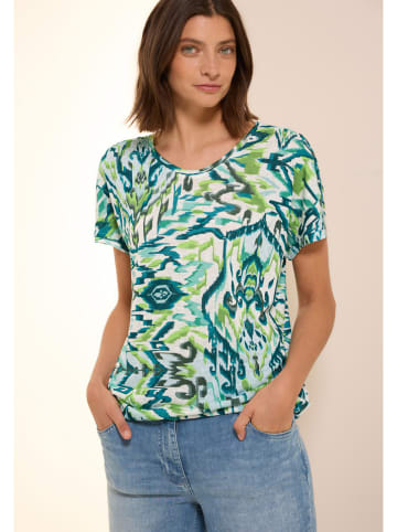 Cecil Shirt in Grün/ Weiß