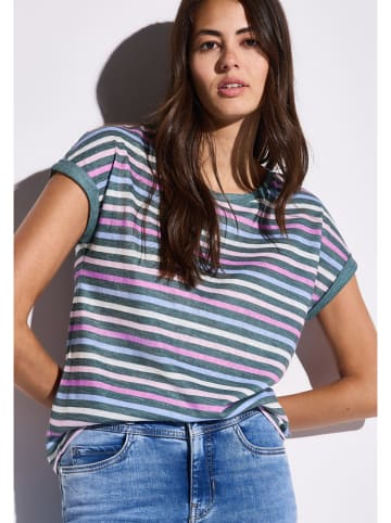 Street One Shirt petrol/roze