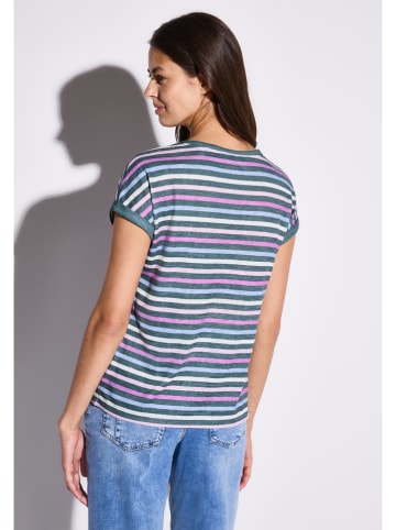 Street One Shirt petrol/roze