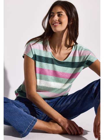 Street One Shirt in Türkis/ Rosa