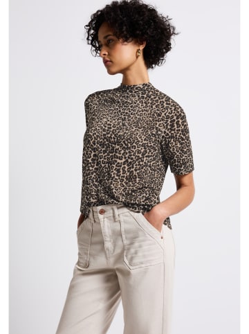 Street One Shirt in Beige/ Schwarz