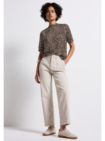 Street One Shirt in Beige/ Schwarz