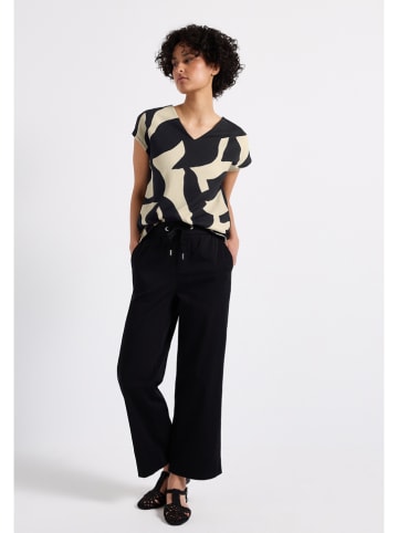 Street One Shirt in Schwarz/ Sand