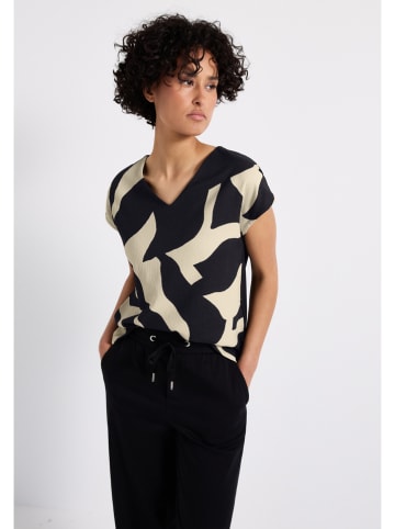 Street One Shirt in Schwarz/ Sand