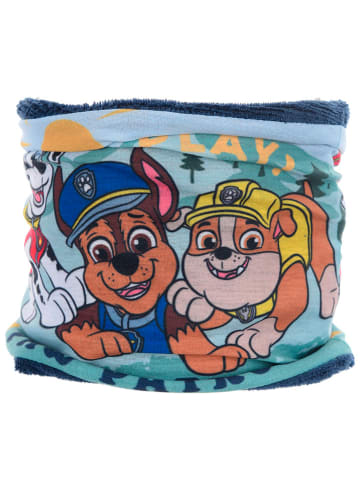  Build Your Brand Kids Loop-Schal "Paw Patrol" in Hellblau/ Dunkelblau - (L)58 x (B)26 cm