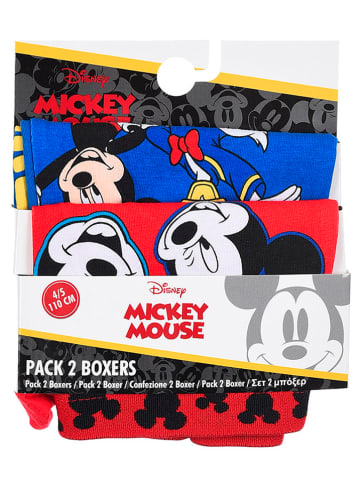 Disney Mickey Mouse 2er-Set: Boxershorts "Mickey" in Blau/ Rot