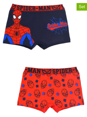 Spiderman 2er-Set: Boxershorts "Spiderman" in Dunkelblau/ Rot