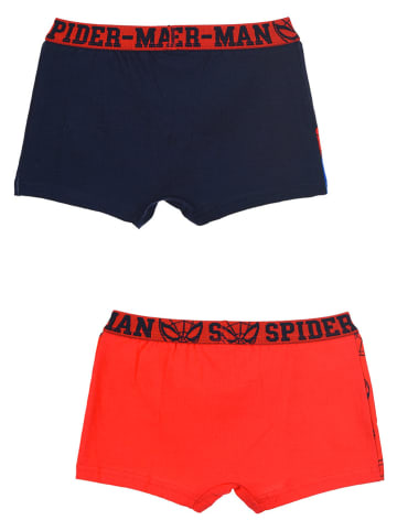 Spiderman 2er-Set: Boxershorts "Spiderman" in Dunkelblau/ Rot