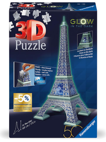 Ravensburger 216-delige 3D-puzzel "Eiffeltoren Glow-in-the-Dark" - vanaf 10 jaar
