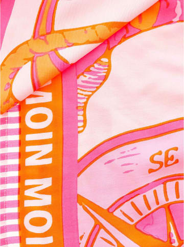 Zwillingsherz Viereck "Ocean" in Orange/ Pink - (L)130 x (B)130 cm
