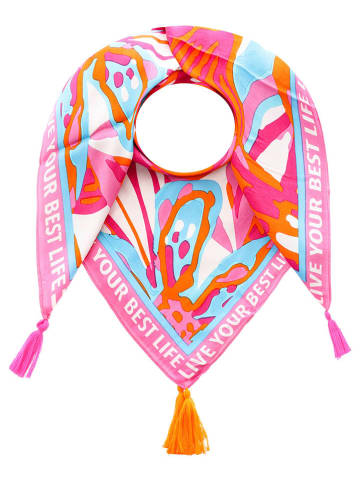 Zwillingsherz Viereck "Best Life" in Bunt - (L)130 x (B)130 cm