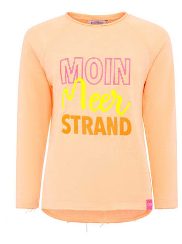 Zwillingsherz Longsleeve "Moin Meer Strand" in Orange/ Bunt