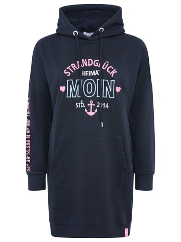 Zwillingsherz Sweatkleid "Strandglück" in Dunkelblau