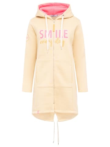 Zwillingsherz Sweatjacke "Smile Everyday" in Gelb