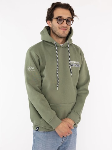 Zwillingsherz Hoodie "Call Me Captain" in Khaki