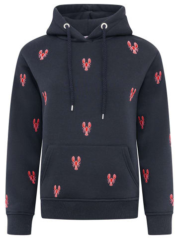Zwillingsherz Hoodie "Hummer" in Dunkelblau/ Rot