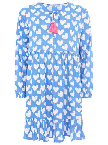 Zwillingsherz Kleid "Herz Classic" in Hellblau/ Weiß