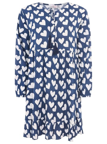 Zwillingsherz Jurk "Herz Classic" donkerblauw/wit