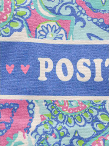 Zwillingsherz Shopper "Positive Vibes" meerkleurig - (B)45 x (H)38 x (D)17 cm