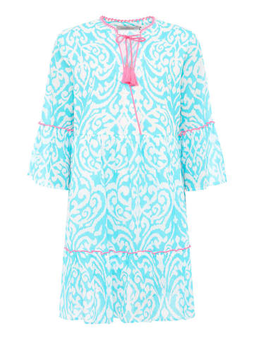 Zwillingsherz Kleid "Ornamente" in Türkis