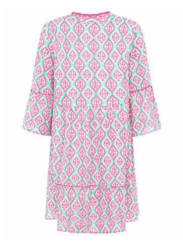 Zwillingsherz Jurk "Ovale Ranken" roze/turquoise