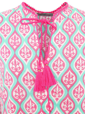 Zwillingsherz Jurk "Ovale Ranken" roze/turquoise