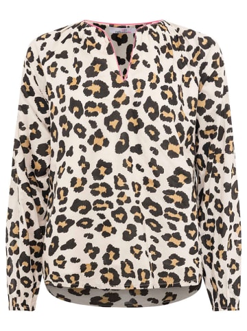 Zwillingsherz Bluse "Klassisches Leo" in Creme/ Schwarz
