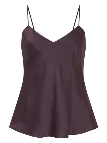 Simone Perele Zijden pyjamashirt "Dream" auberginekleurig