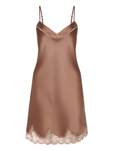 Simone Perele Seiden-Negligé "Nocturne" in Cognac