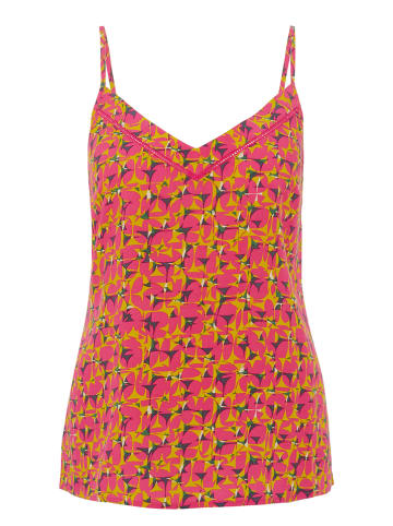 Simone Perele Pyjamashirt "Songe" roze/geel