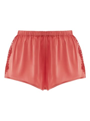 Simone Perele Szorty piżamowe "Satin Secrets" w kolorze koralowym