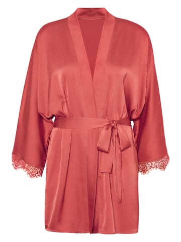 Simone Perele Kimono "Satin Sectres" w kolorze koralowym