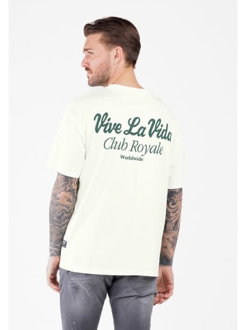 KEY LARGO Shirt "Vive La Vida" in Creme